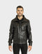 David Men's All Leather Fall Jacket | Black